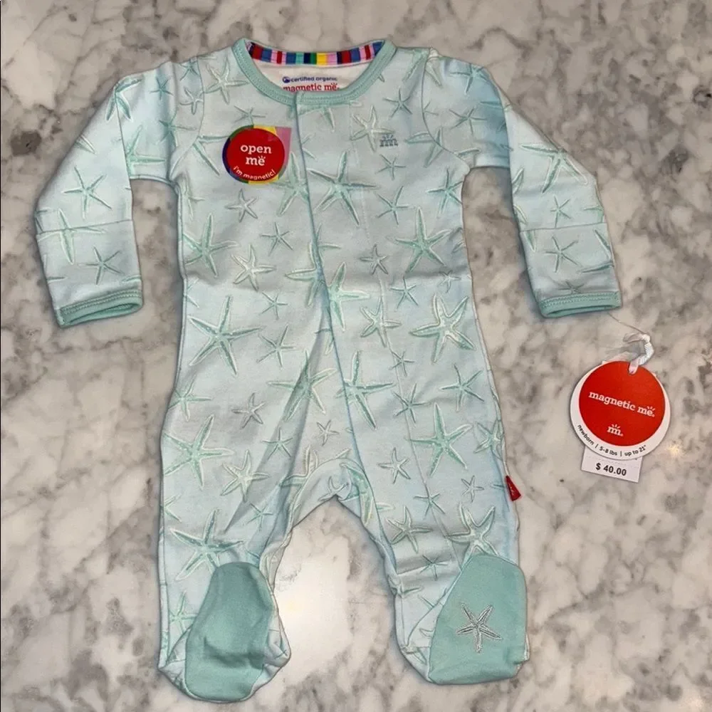 NWT Magnetic Me Organic Starfish Footie